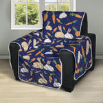 Carrot And Rabbit Pattern Print Recliner Protector