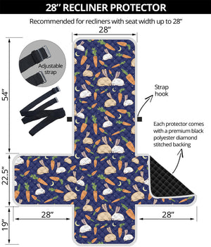 Carrot And Rabbit Pattern Print Recliner Protector