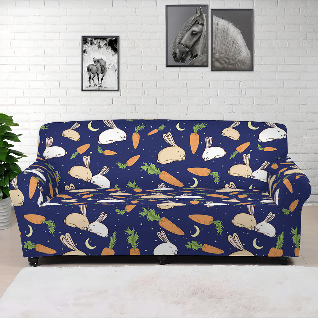 Carrot And Rabbit Pattern Print Sofa Cover