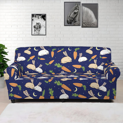 Carrot And Rabbit Pattern Print Sofa Cover