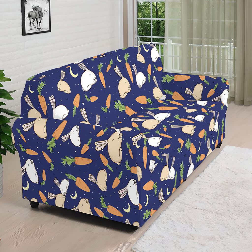 Carrot And Rabbit Pattern Print Sofa Cover