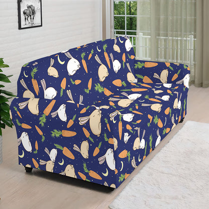 Carrot And Rabbit Pattern Print Sofa Cover