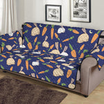 Carrot And Rabbit Pattern Print Sofa Protector