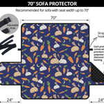 Carrot And Rabbit Pattern Print Sofa Protector