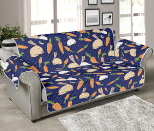 Carrot And Rabbit Pattern Print Sofa Protector