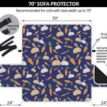 Carrot And Rabbit Pattern Print Sofa Protector