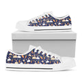 Carrot And Rabbit Pattern Print White Low Top Sneakers