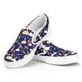 Carrot And Rabbit Pattern Print White Slip On Sneakers