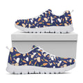 Carrot And Rabbit Pattern Print White Running Shoes