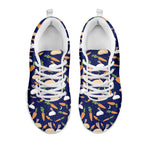 Carrot And Rabbit Pattern Print White Sneakers