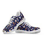 Carrot And Rabbit Pattern Print White Sneakers
