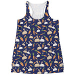 Carrot And Rabbit Pattern Print Women's Racerback Tank Top