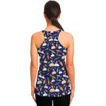 Carrot And Rabbit Pattern Print Women's Racerback Tank Top