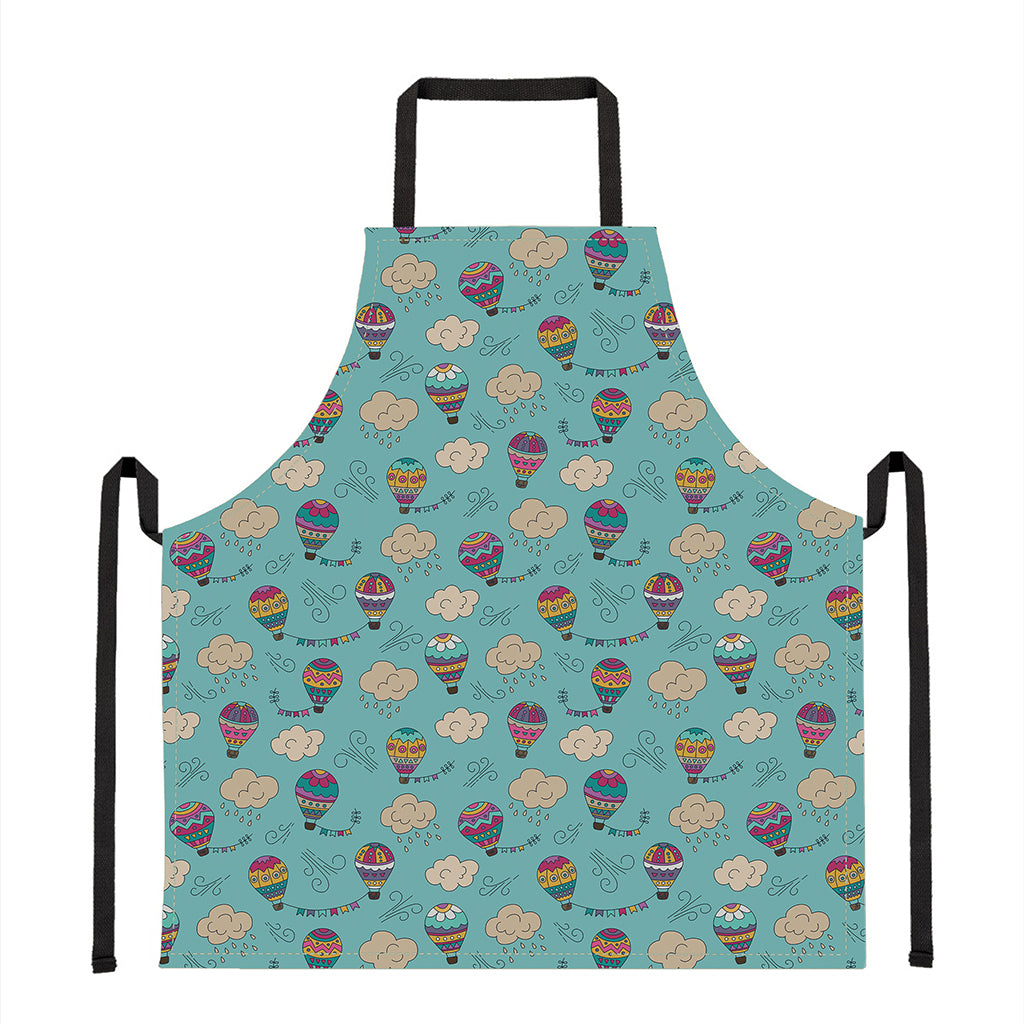 Cartoon Air Balloon Pattern Print Apron