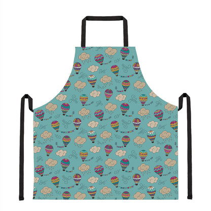 Cartoon Air Balloon Pattern Print Apron