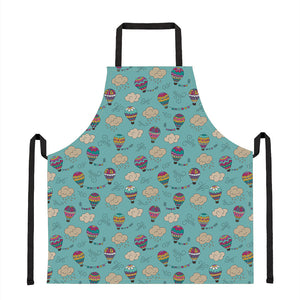 Cartoon Air Balloon Pattern Print Apron