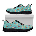 Cartoon Air Balloon Pattern Print Black Running Shoes