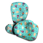 Cartoon Air Balloon Pattern Print Boxing Gloves