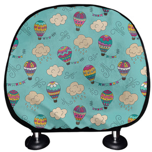 Cartoon Air Balloon Pattern Print Car Headrest Covers