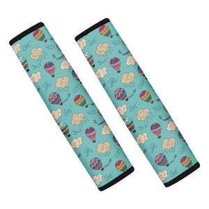 Cartoon Air Balloon Pattern Print Car Seat Belt Covers