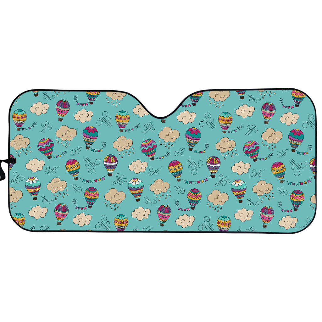 Cartoon Air Balloon Pattern Print Car Sun Shade