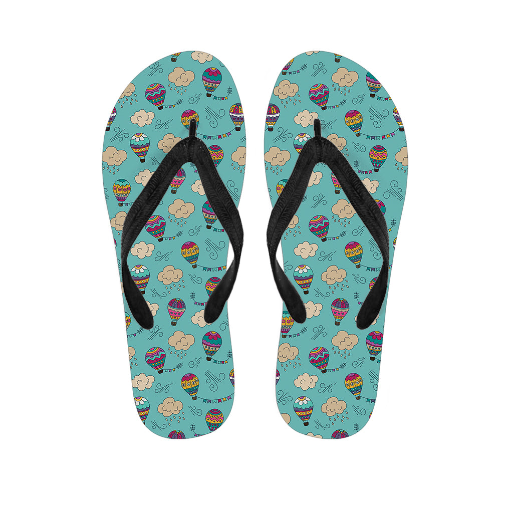 Cartoon Air Balloon Pattern Print Flip Flops