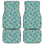 Cartoon Air Balloon Pattern Print Front and Back Car Floor Mats