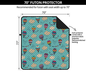 Cartoon Air Balloon Pattern Print Futon Protector