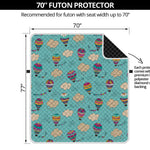 Cartoon Air Balloon Pattern Print Futon Protector