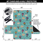 Cartoon Air Balloon Pattern Print Half Sofa Protector