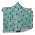 Cartoon Air Balloon Pattern Print Hooded Blanket