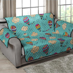 Cartoon Air Balloon Pattern Print Loveseat Protector