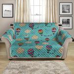 Cartoon Air Balloon Pattern Print Loveseat Protector