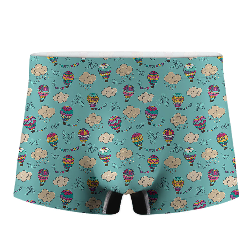 Cartoon Air Balloon Pattern Print Men's Boxer Briefs