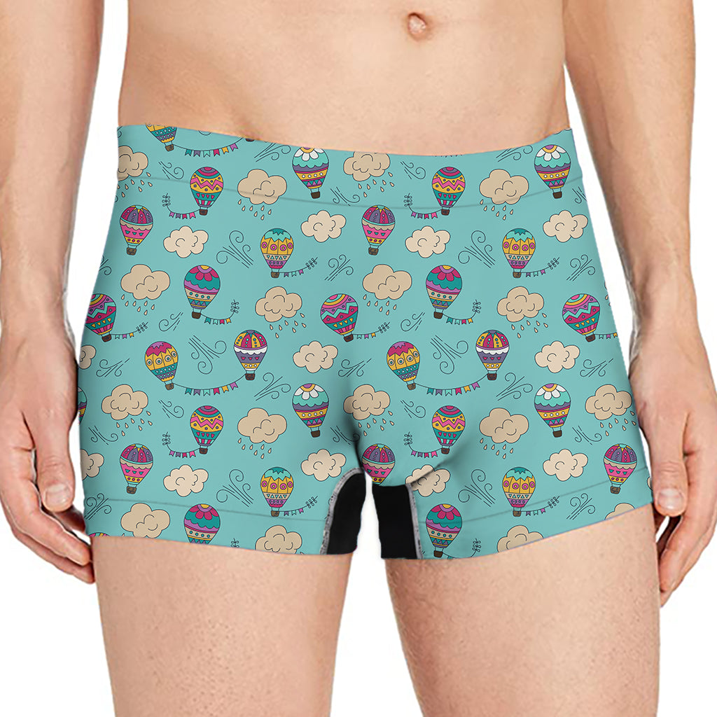 Cartoon Air Balloon Pattern Print Men's Boxer Briefs