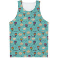 Cartoon Air Balloon Pattern Print Men's Tank Top