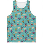 Cartoon Air Balloon Pattern Print Men's Tank Top