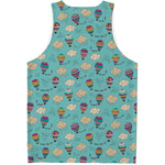 Cartoon Air Balloon Pattern Print Men's Tank Top