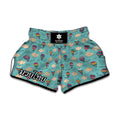 Cartoon Air Balloon Pattern Print Muay Thai Boxing Shorts