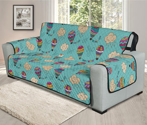 Cartoon Air Balloon Pattern Print Oversized Sofa Protector