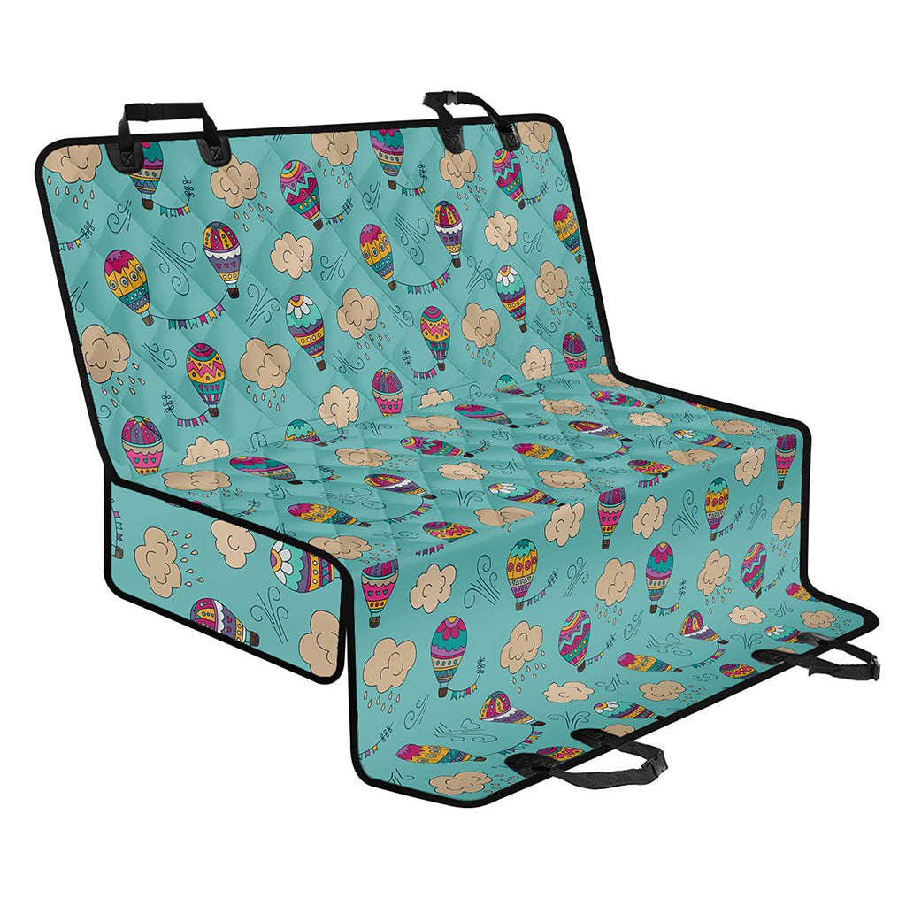 Cartoon Air Balloon Pattern Print Pet Car Back Seat Cover