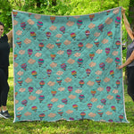 Cartoon Air Balloon Pattern Print Quilt