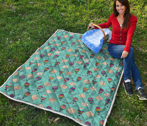 Cartoon Air Balloon Pattern Print Quilt