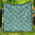 Cartoon Air Balloon Pattern Print Quilt