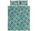 Cartoon Air Balloon Pattern Print Quilt Bed Set