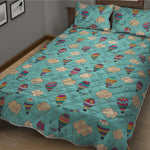 Cartoon Air Balloon Pattern Print Quilt Bed Set
