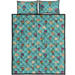 Cartoon Air Balloon Pattern Print Quilt Bed Set