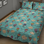 Cartoon Air Balloon Pattern Print Quilt Bed Set