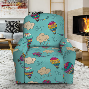 Cartoon Air Balloon Pattern Print Recliner Slipcover