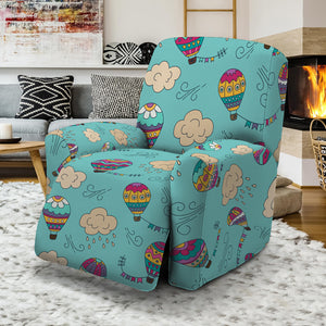 Cartoon Air Balloon Pattern Print Recliner Slipcover